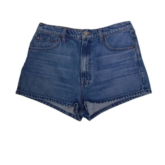 MOTHER x Snacks tory blues in soapstone‎ navy denim shorts 25 - Picture 1 of 11